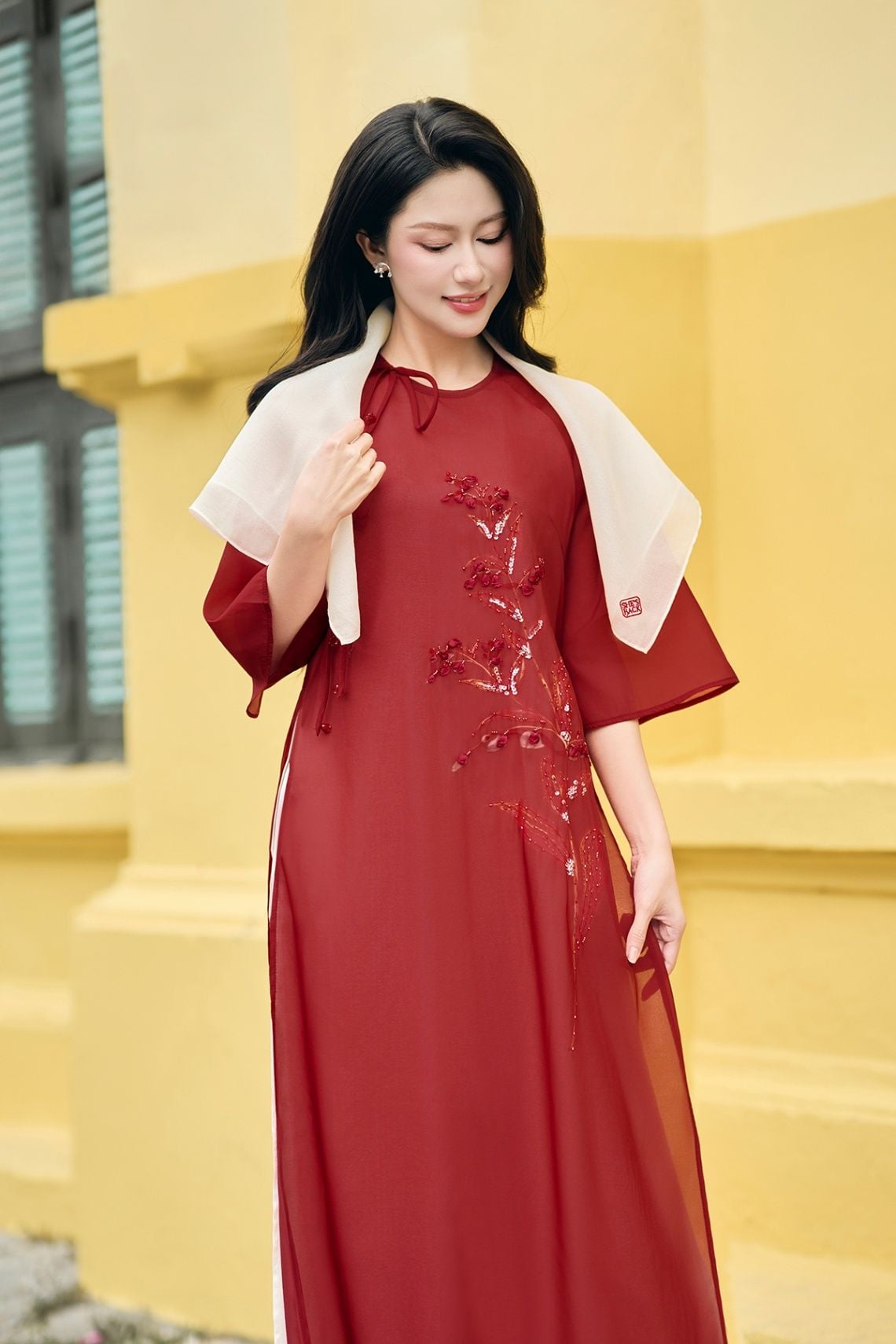 Áo dài cách tân Ngọc Hoa - S61A25Q017