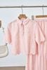 Áo croptop vải thô hoa; tay ngắn - S61B25H001