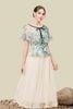 Áo peplum cổ tròn phối phủ rời thắt nơ - S61B26H010