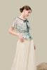Áo peplum cổ tròn phối phủ rời thắt nơ - S61B26H010