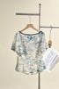 Áo peplum cổ tròn phối phủ rời thắt nơ - S61B26H010