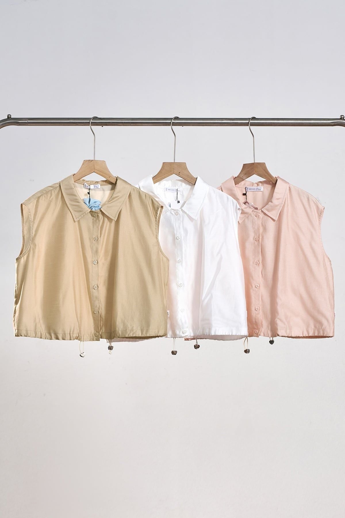 Áo sơ mi vai chờm rút gấu - S61H26H001