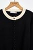 Áo len cổ tròn; đính khuy - S61W25T002