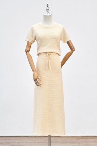 Chân váy len dài; cạp chun - S62M25Q003