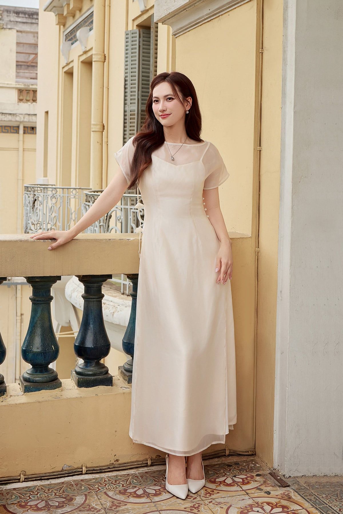 Đầm hai dây dáng ôm - S63F26Q001 (không kèm choàng)