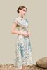Đầm vai chờm cổ bẻ đai eo - S63L26H013
