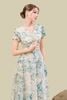 Đầm xòe cộc tay can ngực ly eo - S63L26H014