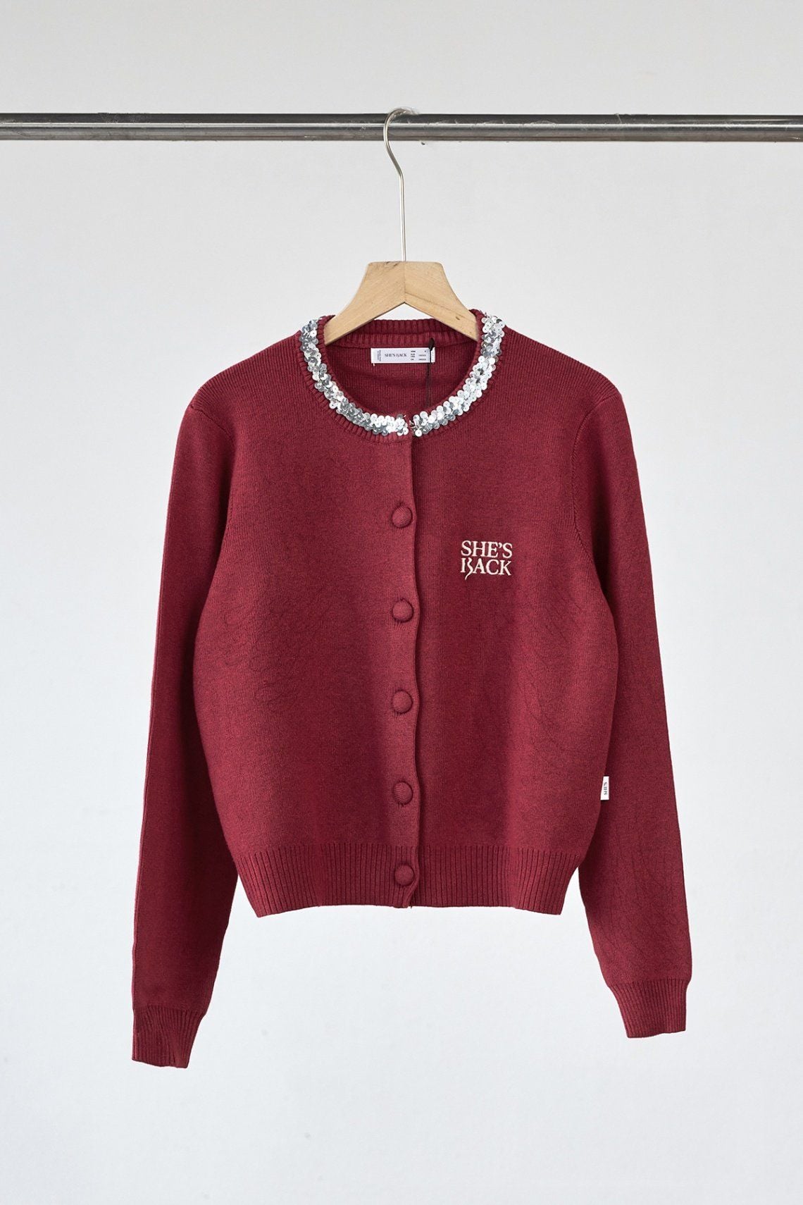 Áo len khoác cổ đính cườm - S65C25T010