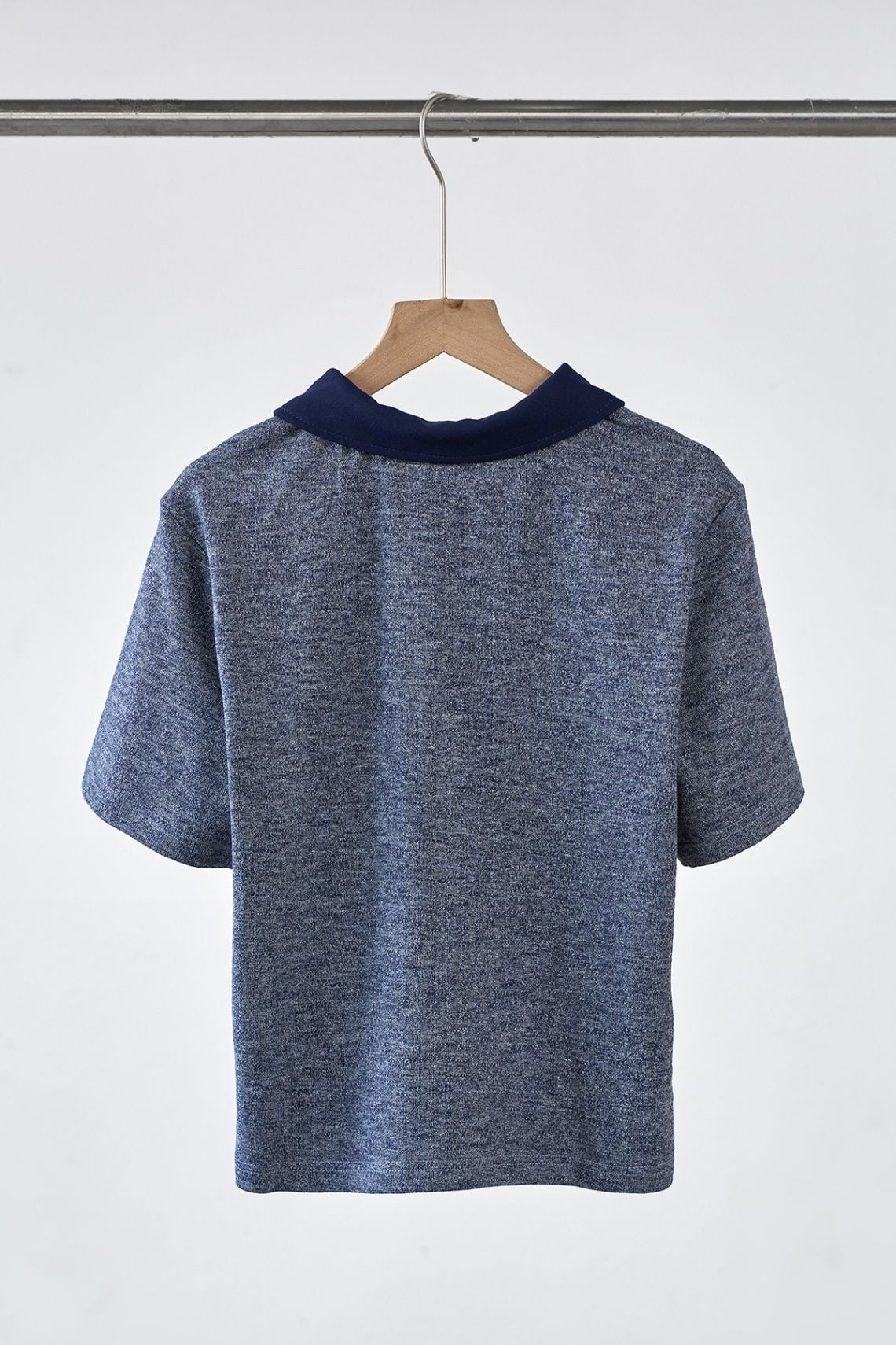 Áo bổ trụ cổ sen tay ngắn - V61B25Q031