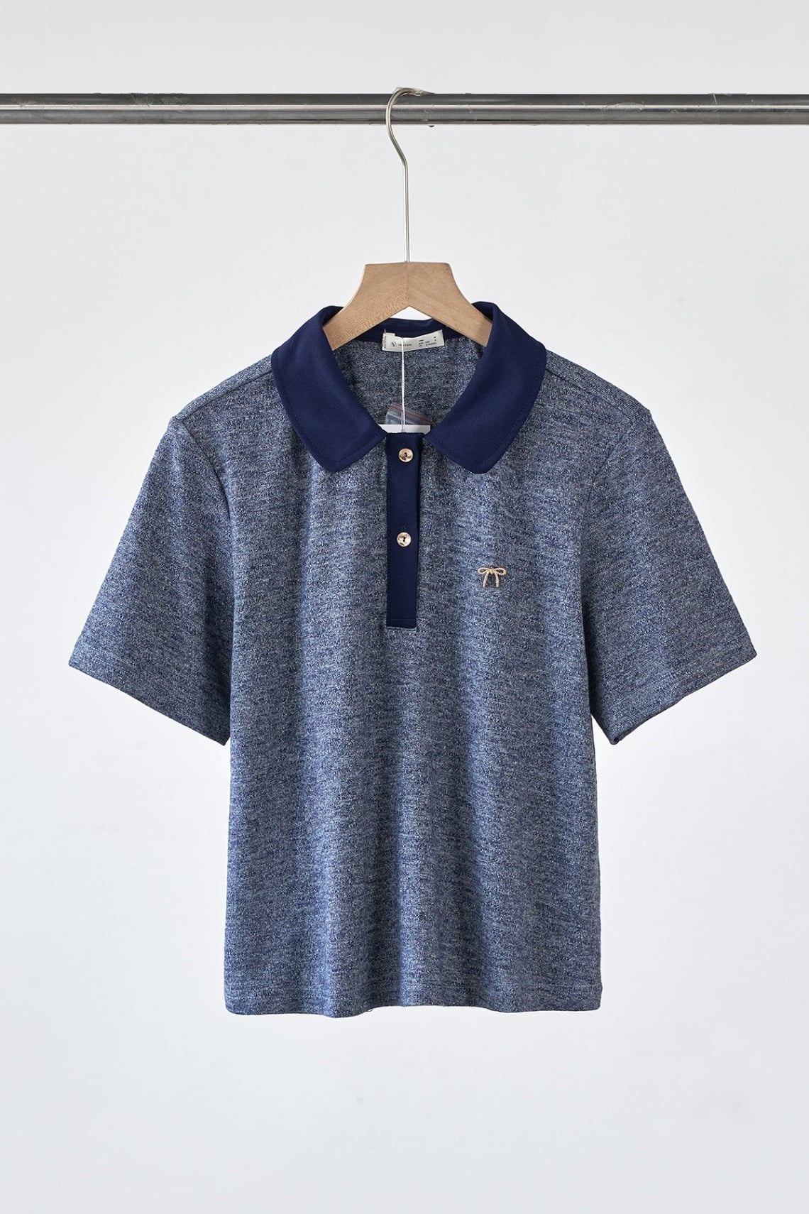 Áo bổ trụ cổ sen tay ngắn - V61B25Q031