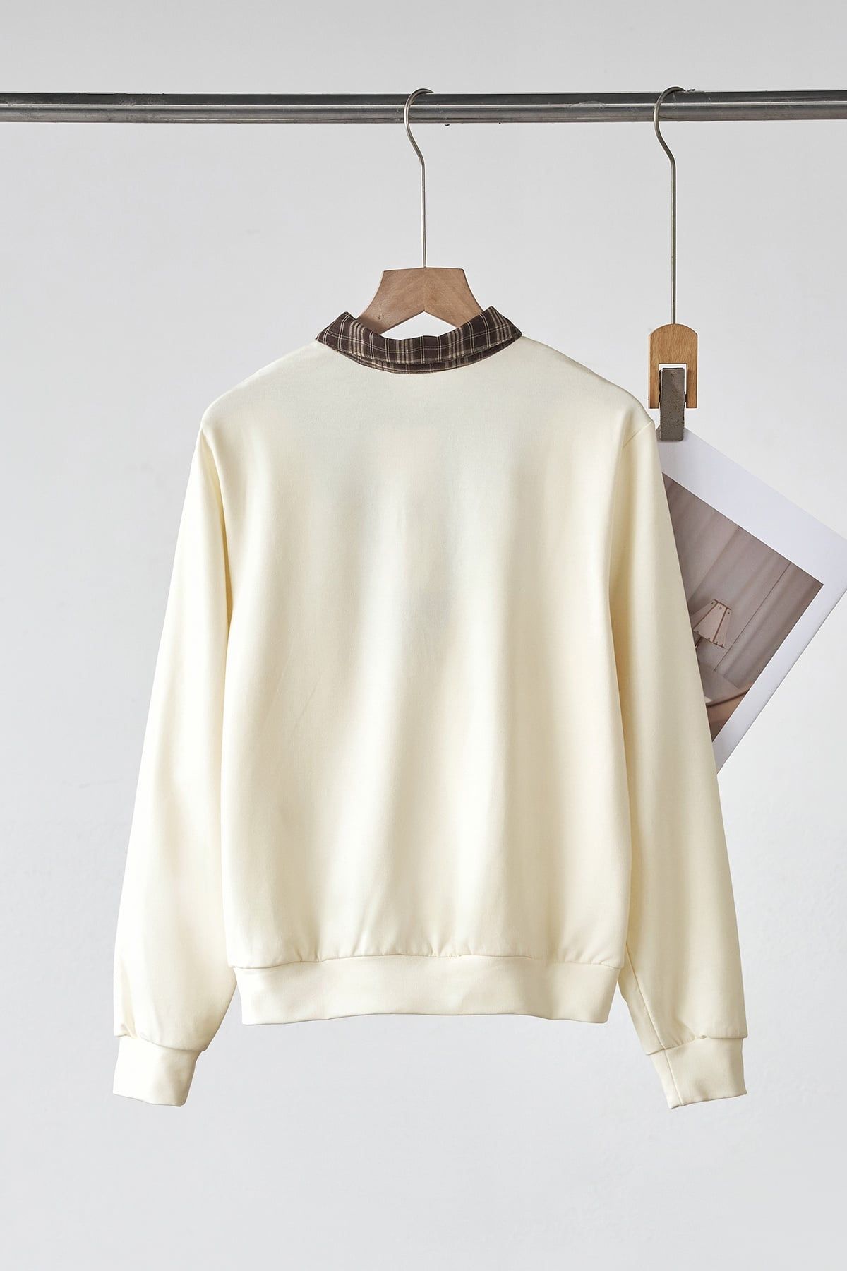 Áo dài tay bo gấu phối cổ - V61B25T016