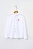 Áo sơ mi basic dáng rộng thêu nơ - V61H25Q020