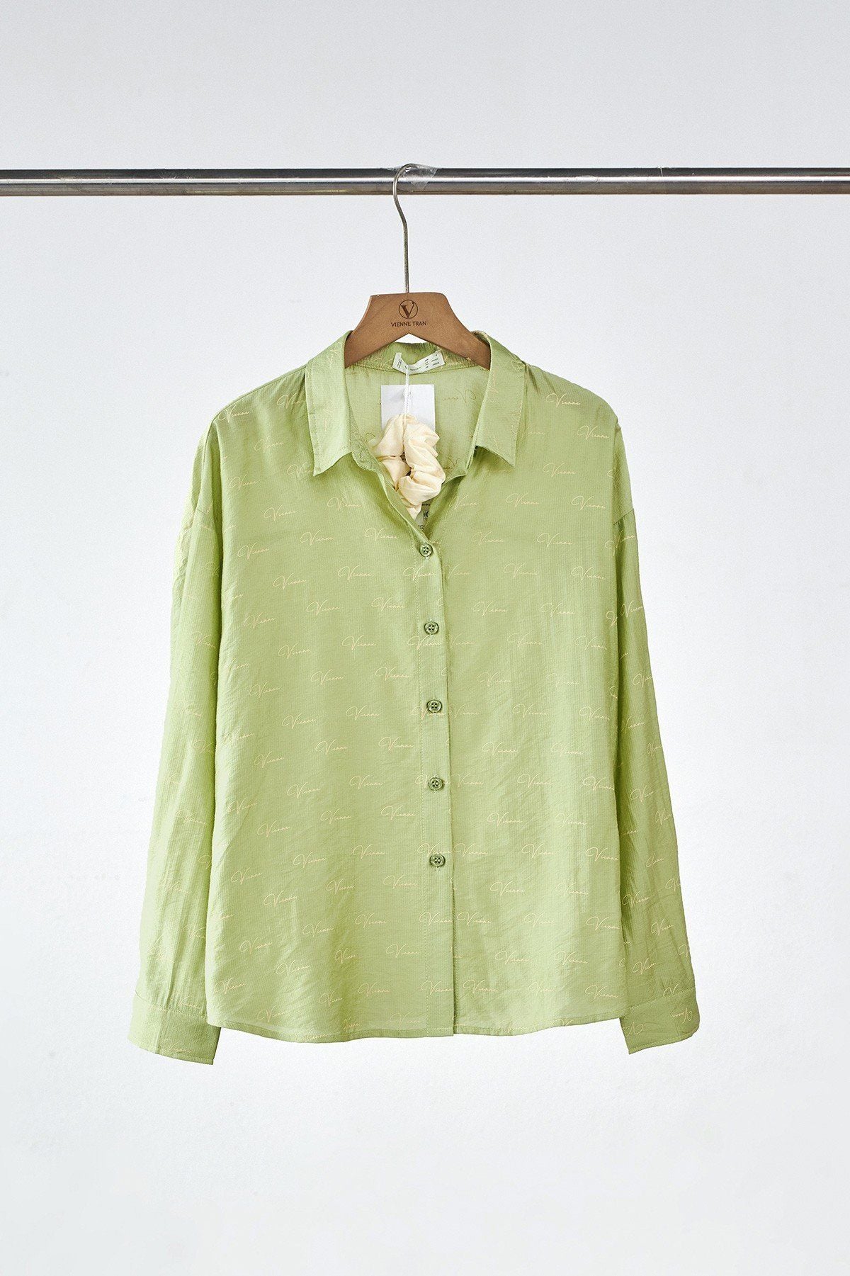 Áo sơ mi dài tay dáng rộng - V61H25Q038