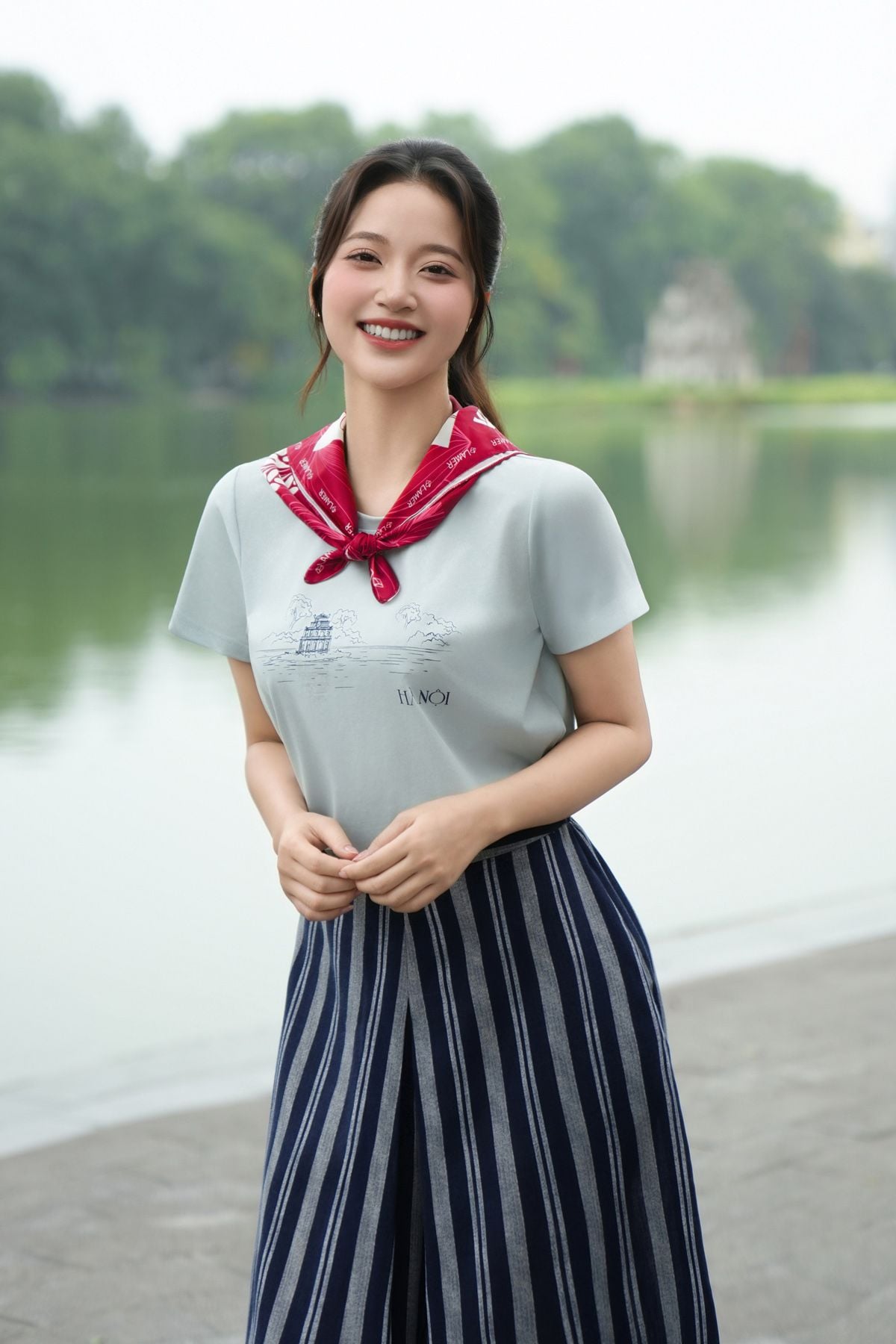 Áo thun Hà Nội (xanh)- V61S25H039