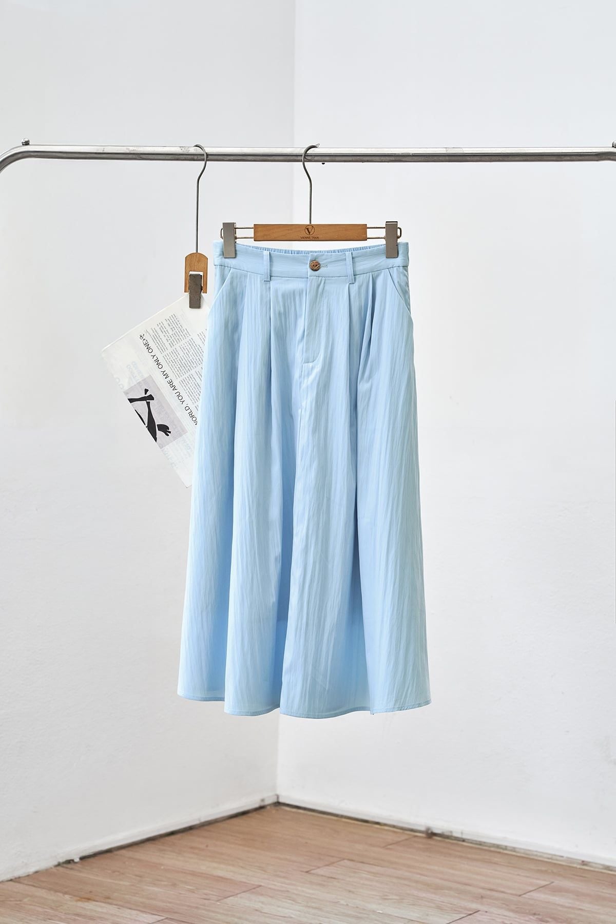 Chân váy xoè chun sau túi chéo - V62L26H002