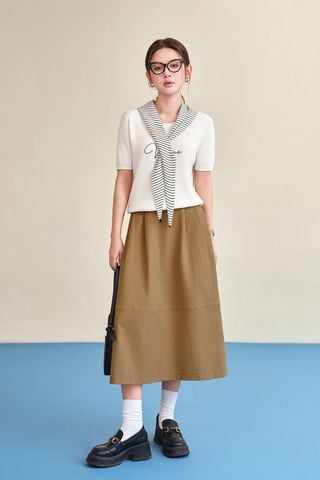 Chân váy A cạp liền can gấu - V62R26Q005