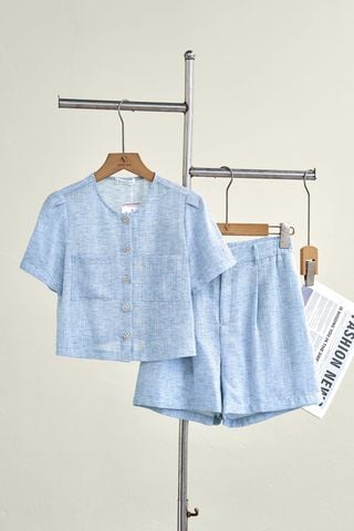 Quần shorts túi dọc ly xếp - V64S26H002