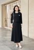 Áo dài tay phối măng sét; cổ đức túi 1 cơi - V65B25T007