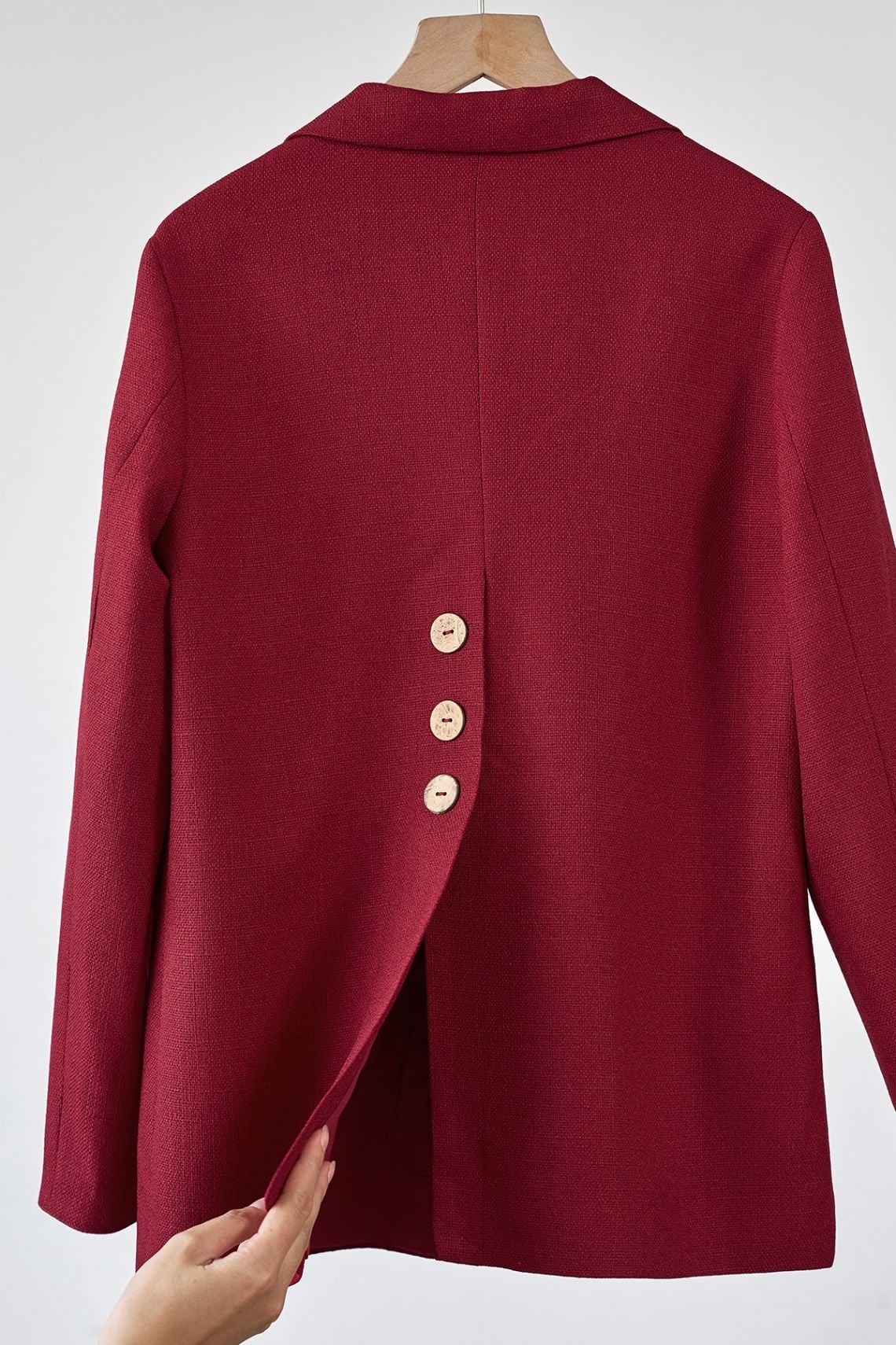 Áo vest xẻ lưng phối kẻ - V65B25T017