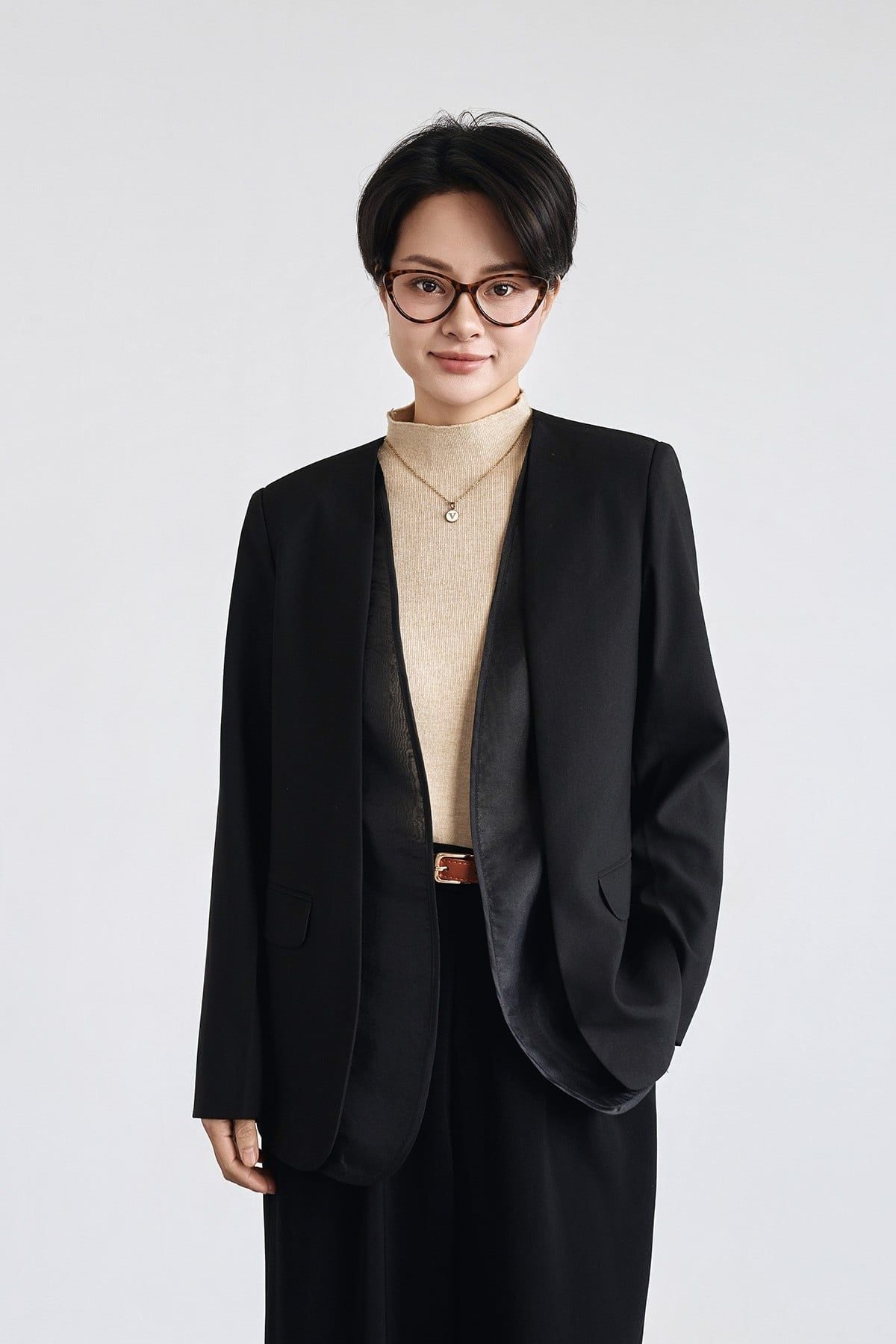 Áo vest 2 lớp phối vạt - V65B26Q001