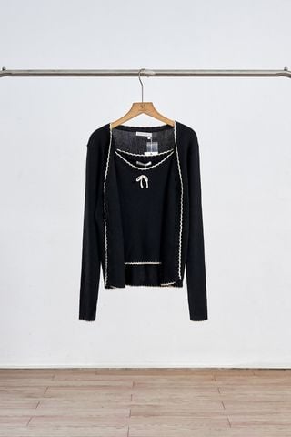 Áo cardigan len phối viền - V65C25T002