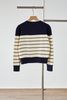 Áo len cardigan kẻ thêu ngực - V65C25T003