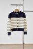 Áo len cardigan kẻ thêu ngực - V65C25T003