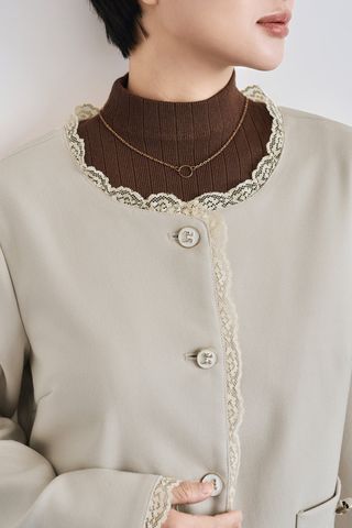 Chân váy ngắn phối ren  - V62R25Q010