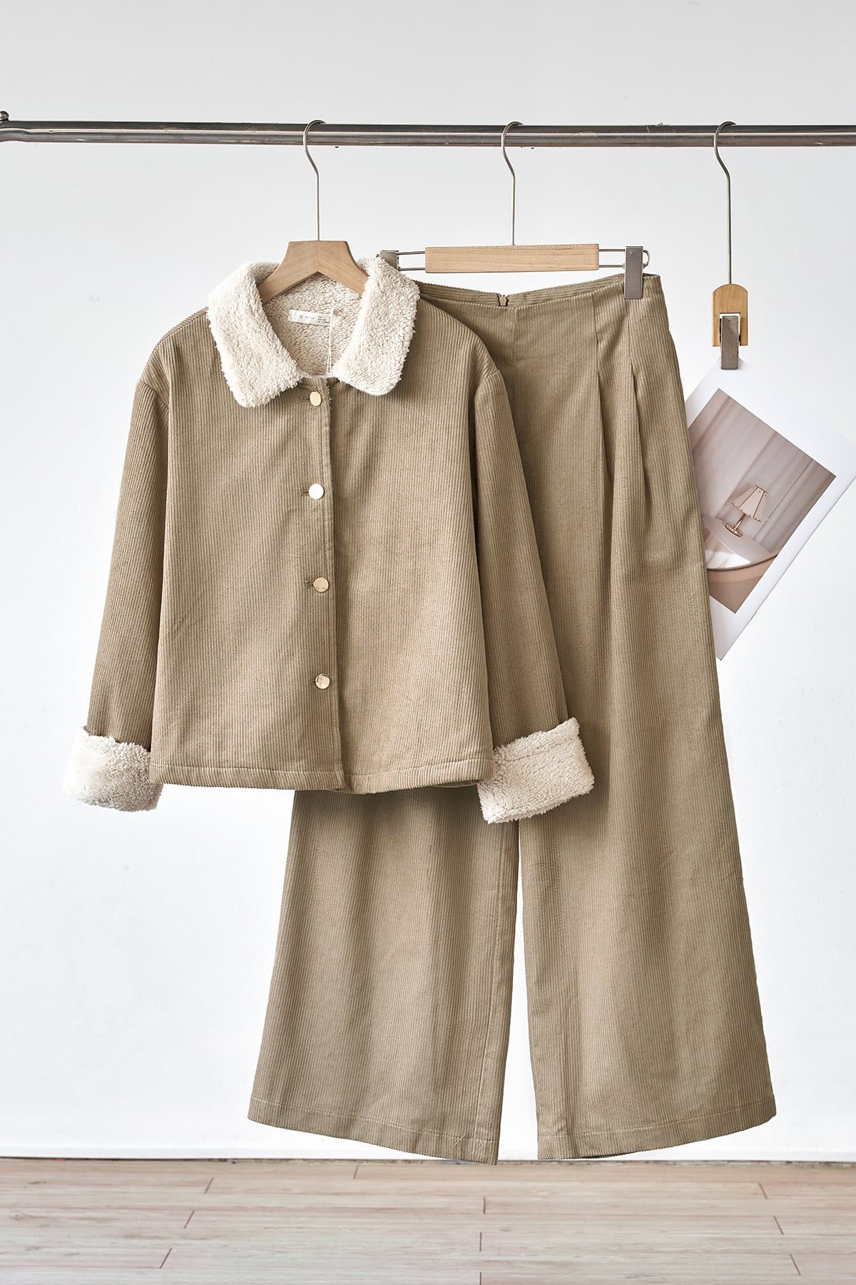 Áo khoác nhung lót lông - V65O25T018