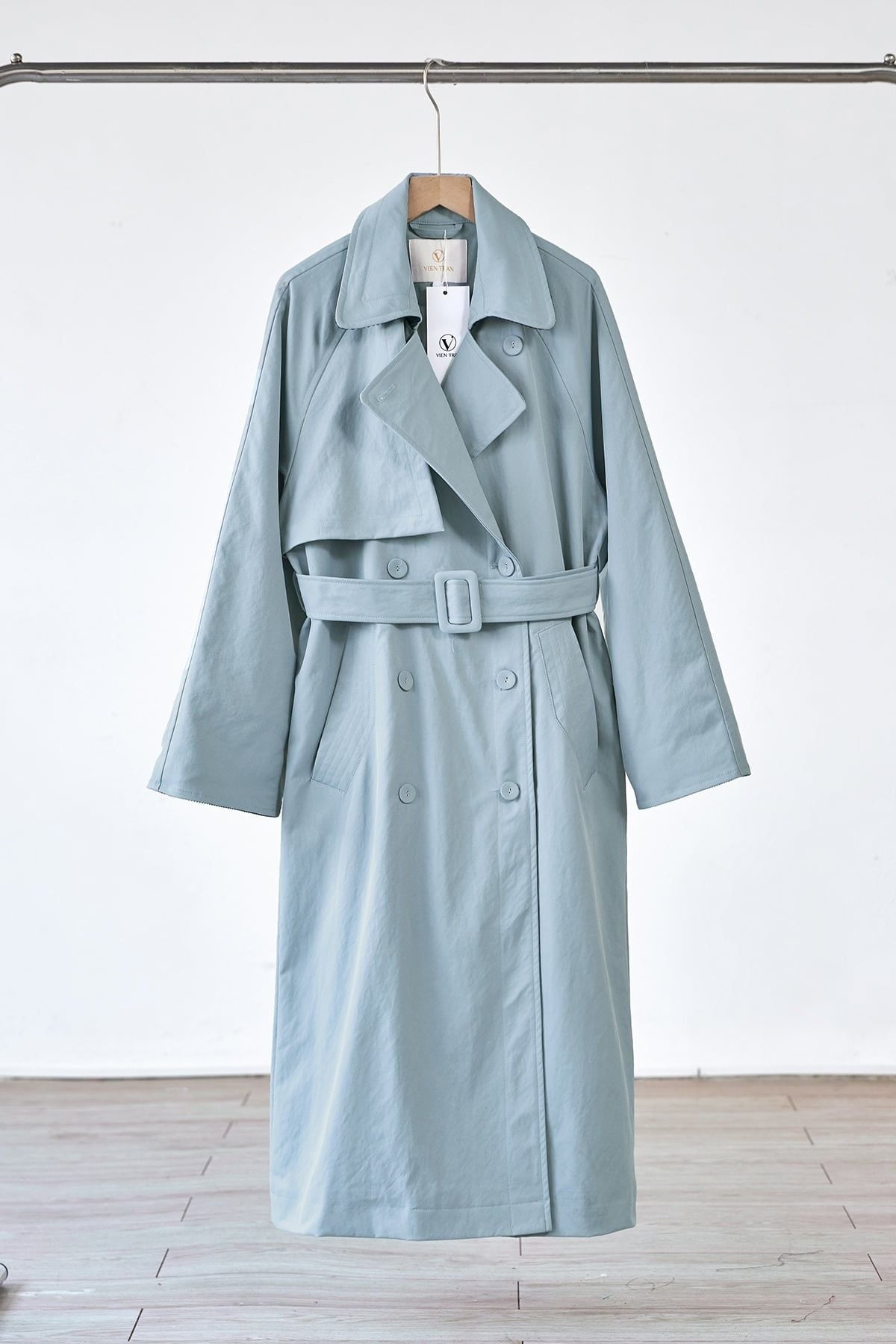 Áo khoác kaki 2 hàng khuy đai eo - V65O25T022