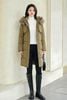 Áo phao dáng dài mũ lông - V65P24T009