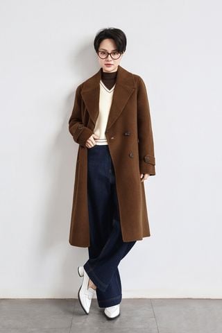 Quần jean ống rộng diễu chỉ - V64J24Q019