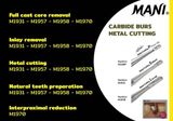  Mũi cắt cầu mão Mani Carbide Burs 