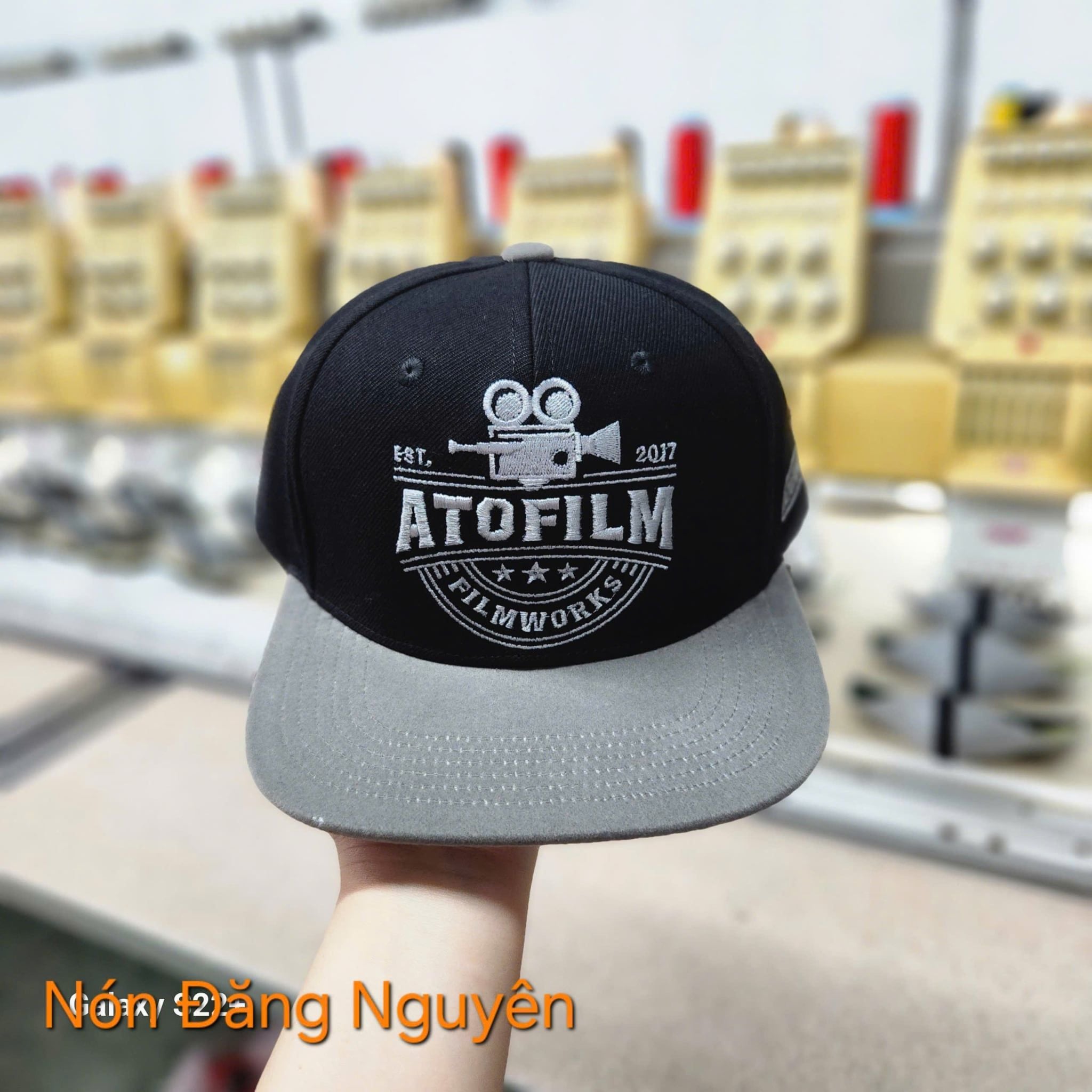  Nón snapback kaki samsung đen xám thêu logo - SB01 