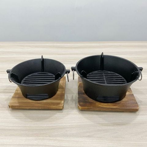 Bếp Nướng Than Đế Gỗ