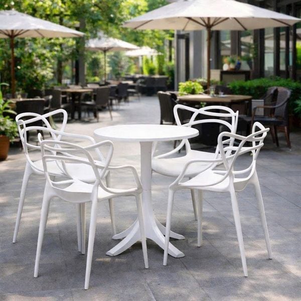 Bộ Bàn 3055 Và 4 Ghế Elegant Cao Cấp | Bàn Ghế Cafe, Nhà Hàng, Sân Vườn