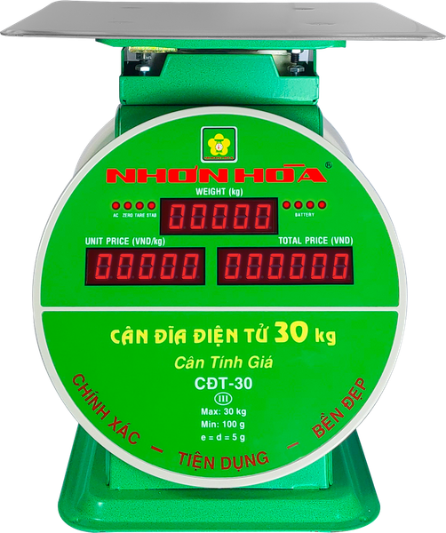 Cân Đĩa Điện Tử 30KG Nhơn Hòa
