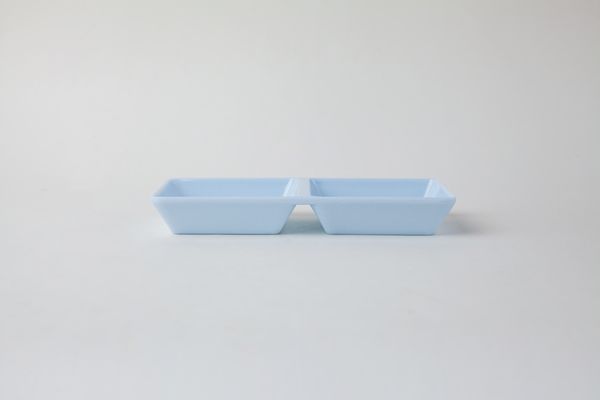 Chén Chấm 2 Ngăn C103 Vân Đá Blue Pastel