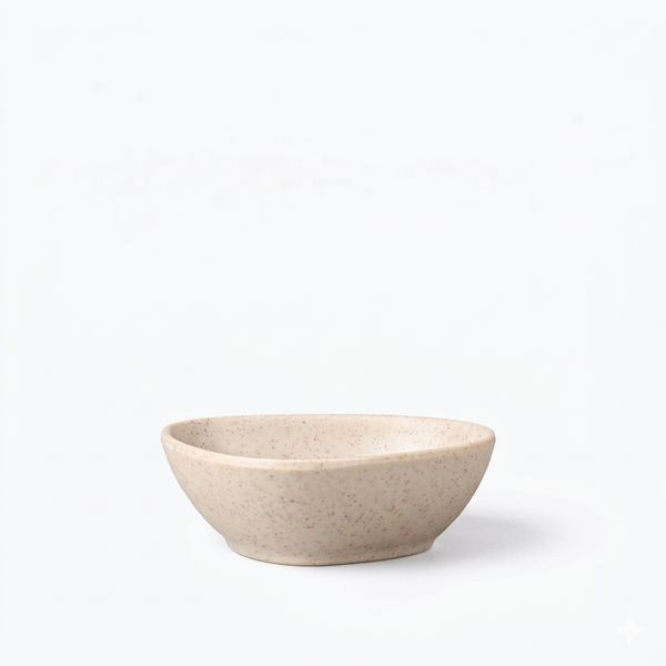 Chén Chấm Oval Nhám Light Brown