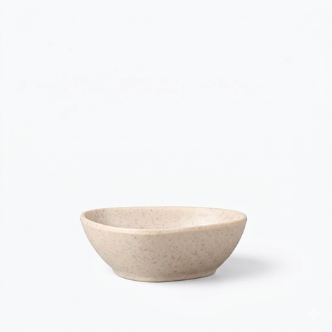 Chén Chấm Oval Nhám Light Brown