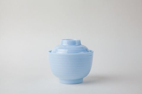 Chén Có Nắp HU88 Vân Đá Blue Pastel