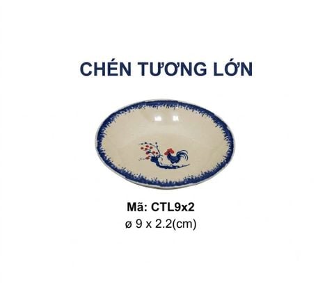 Dĩa Tương Lớn CTL9x2 Đồng Quê