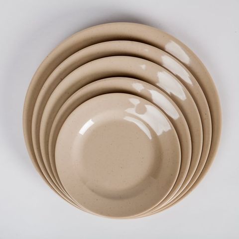 Dĩa Cạn Tròn Màu Nâu Fataco