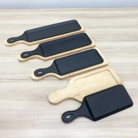 Dĩa Gang Đúc Chữ Nhật Có Tay Cầm