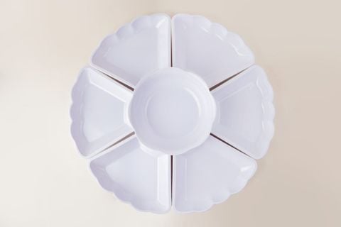 Dĩa Hoa TDHMT Màu Trắng