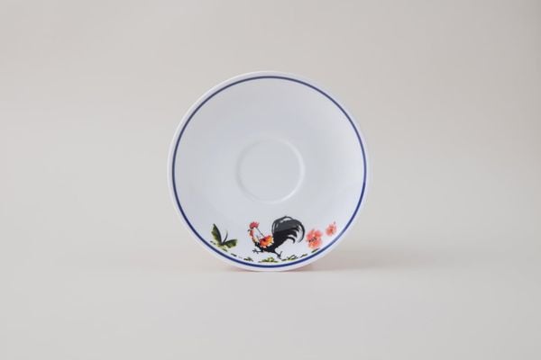 Dĩa Lót Chén Hoa Văn Con Gà Trống V314 Horeca
