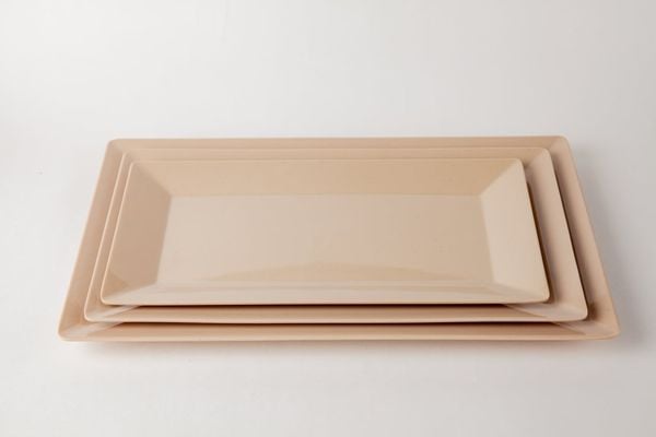 Khay Chữ Nhật Màu Nâu Fataco