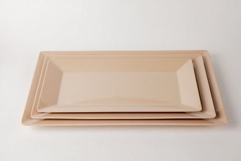 Khay Chữ Nhật Màu Nâu Fataco