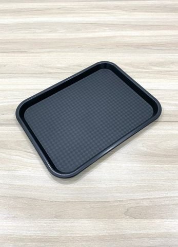 Khay Nhựa Đen JB Phục Vụ Nhiều Size Cho Nhà Hàng, Căn Tin, Quán Ăn