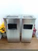 Thùng Rác Inox Vuông Gạt Tàn